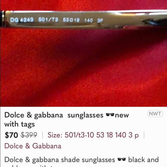 🕶 Dolce & Gabbana Sunglasses 🕶 - Picture 4 of 5
